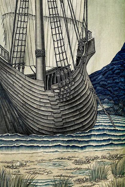 Quest Holy Grail Tapestries-Panel 5. poster — fine-art art