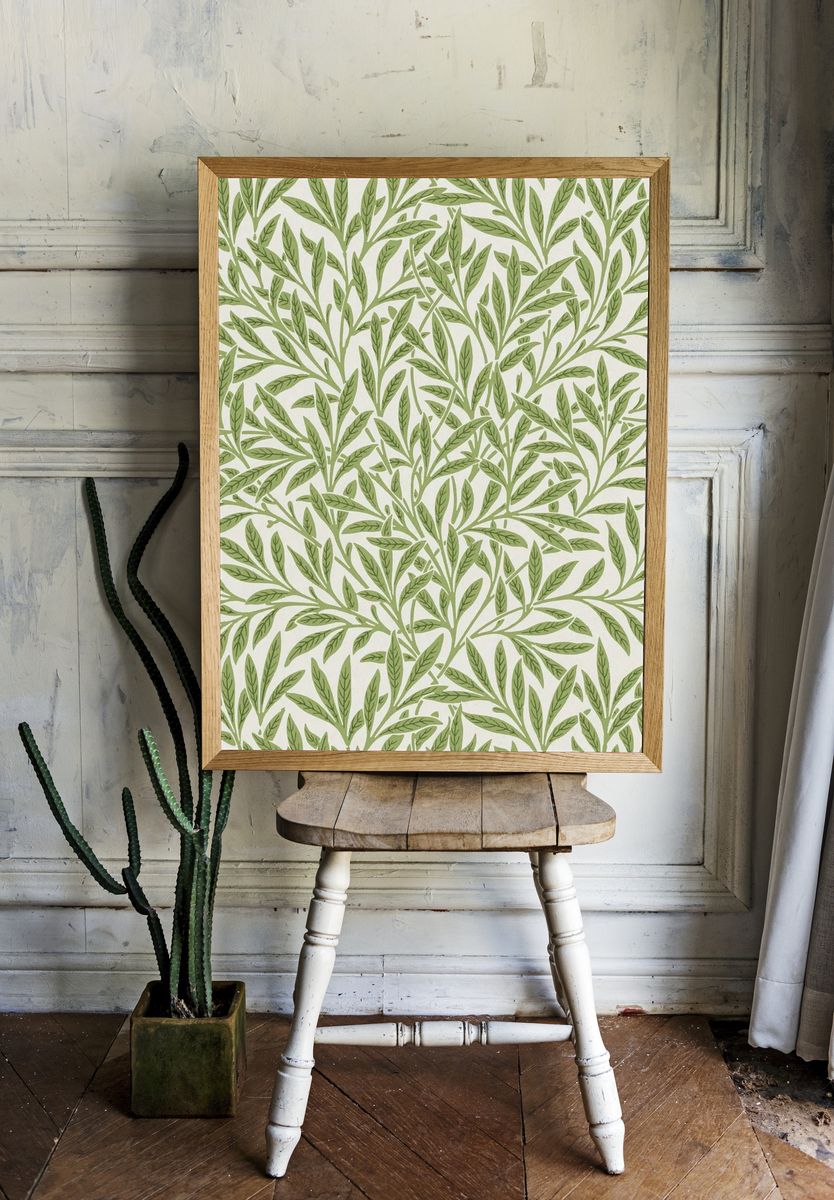 William Morris's vintage willow leaves. — room view 1