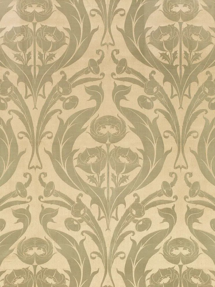 Textile Fragment by William Morris (c 1900) — Art Print.