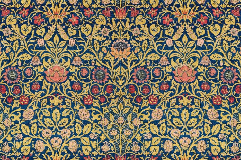 William Morris 's Violet Columbine. poster — fine-art art