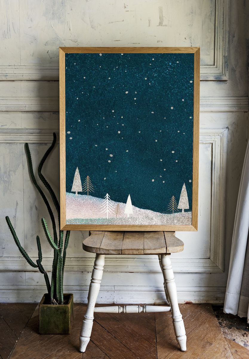 Christmas Eve mobile wallpaper, glitter room preview