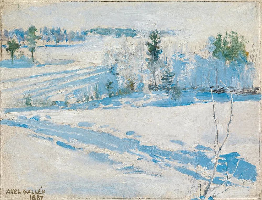 Winter Landscape Impressionism Poster. poster — fine-art art