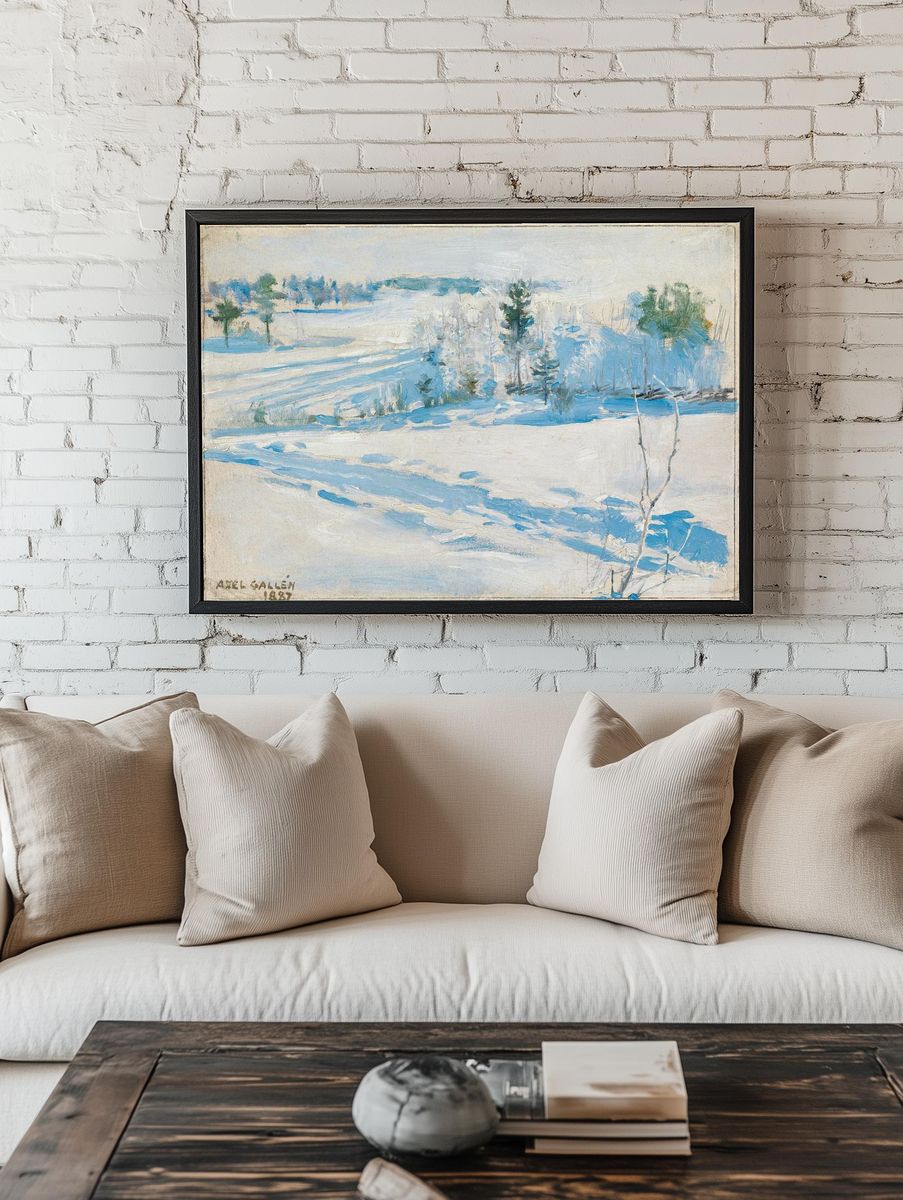 Winter Landscape Impressionism Poster room preview