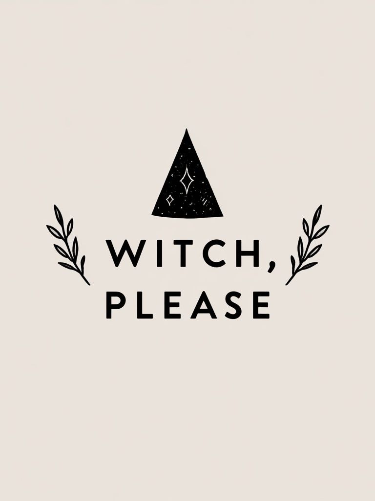 Witch, Please Typography Poster. poster — typography art