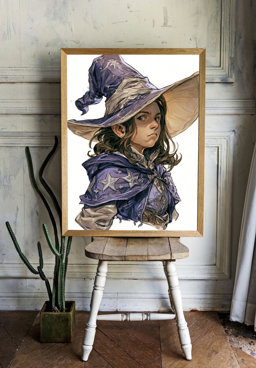 Witch Portrait Illustration Print. — room view 1