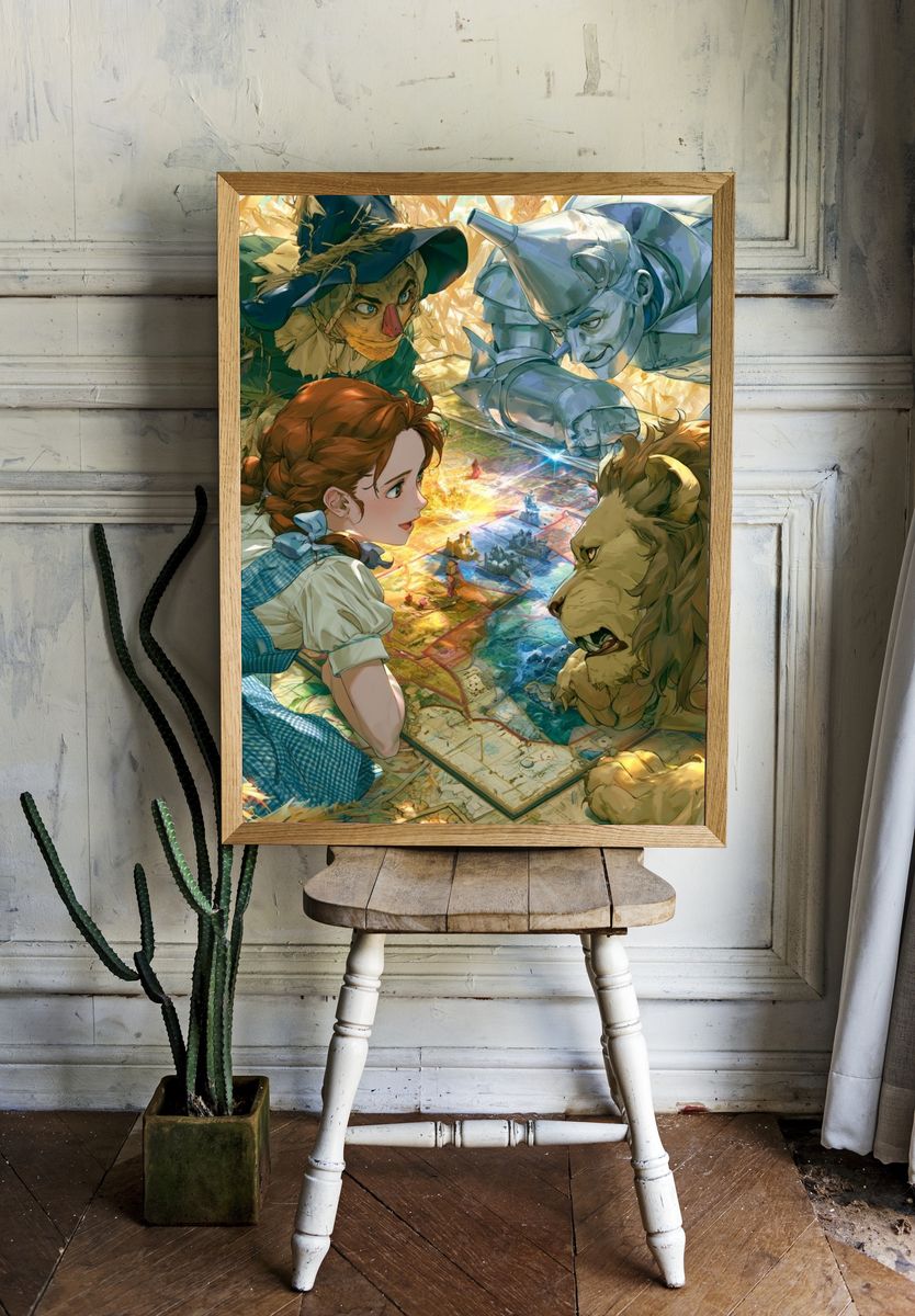 Wizard of Oz Fantasy Illustration Poster. — room view 1