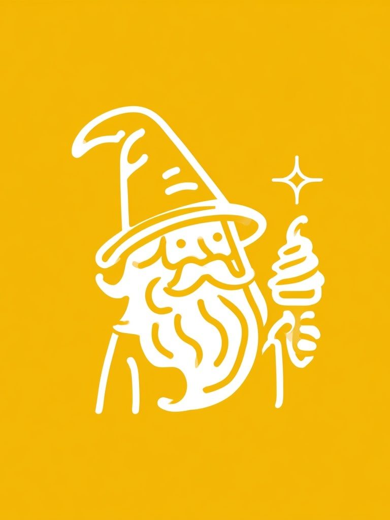 Wizard Line Art Poster. poster detail