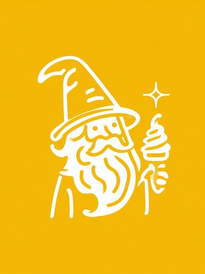 Wizard Line Art Poster. poster
