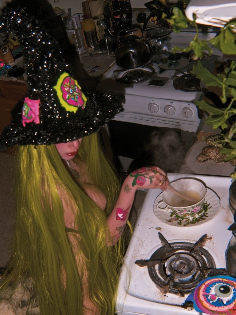 Witchy Kitchen Portrait Poster. poster detail