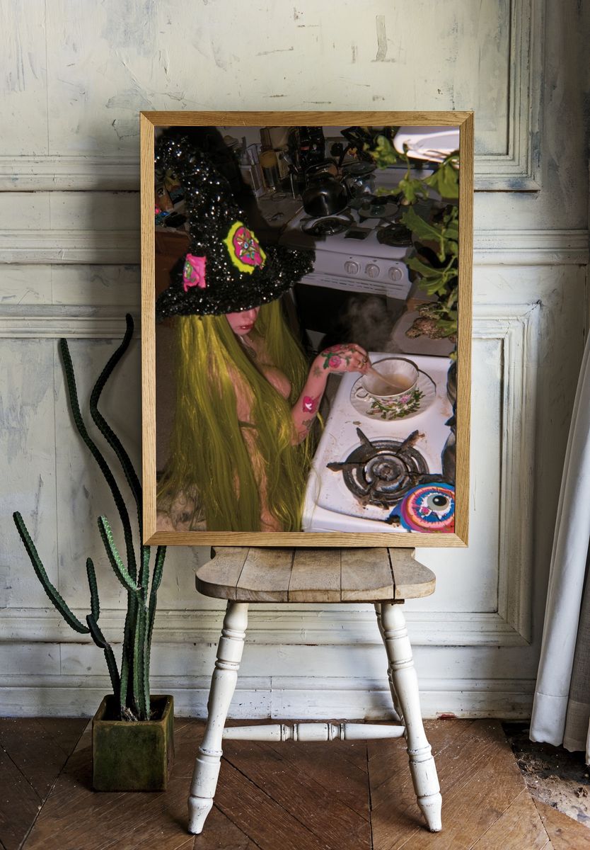 Witchy Kitchen Portrait Poster. room preview