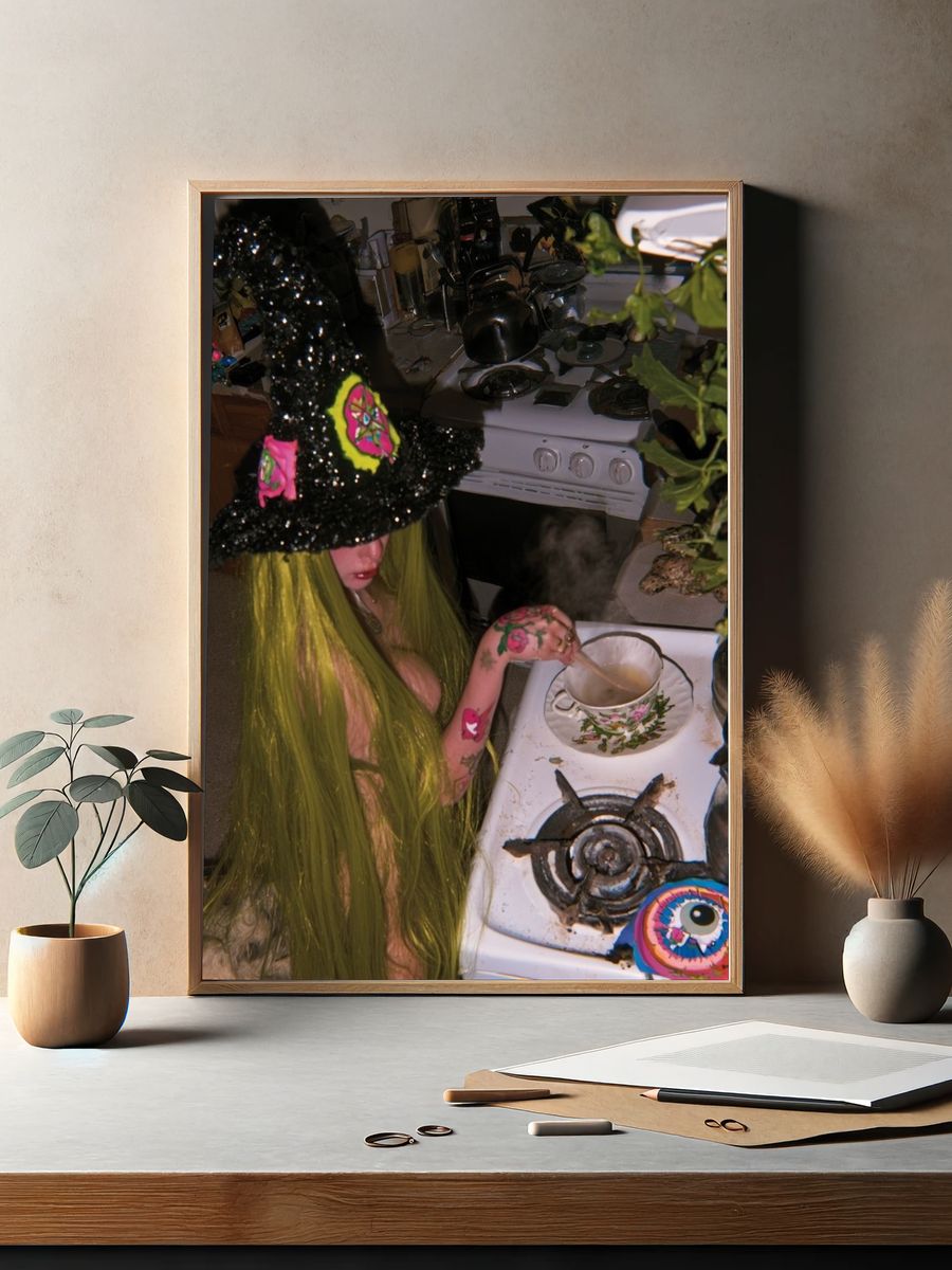 Witchy Kitchen Portrait Poster. — room view 2