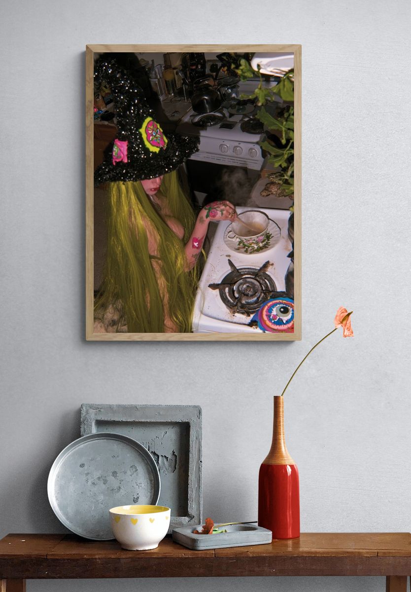 Witchy Kitchen Portrait Poster. — room view 3