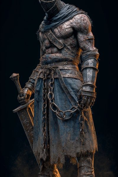 Warrior Knight — Fantasy Art Print. poster