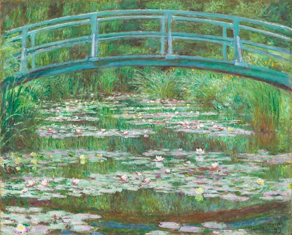 Japanese Footbridge (1899) Claude Monet.