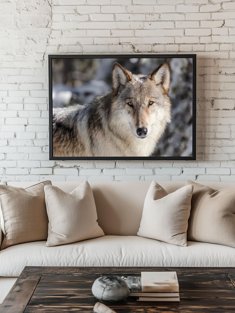 Wolf portrait taken vehicle pullout. — room view 1