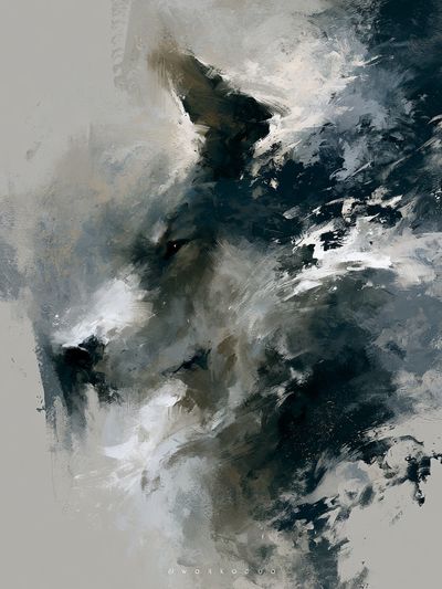 Wolf Spirit Abstract Poster. poster print