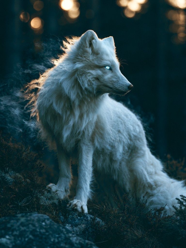 White Wolf Photography Poster. poster detail
