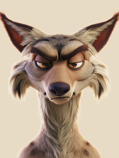 Wolf Portrait Illustration Poster. poster