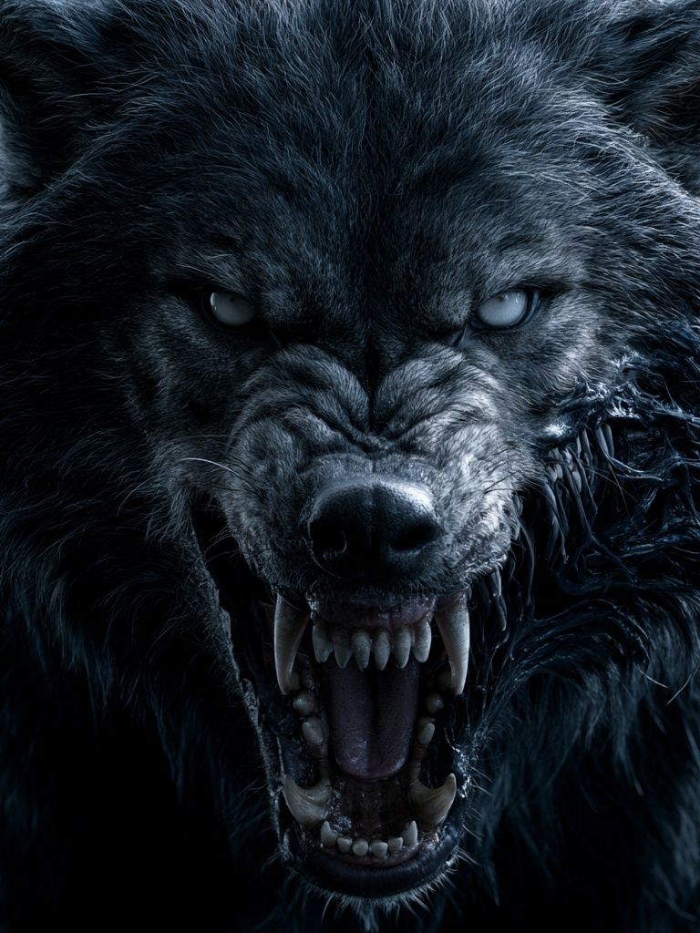 Howling Wolf Portrait Poster. poster detail