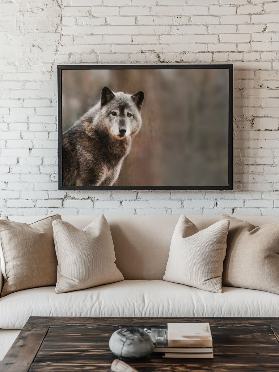 Majestic Wolf Portrait — Animal Photography Print room preview