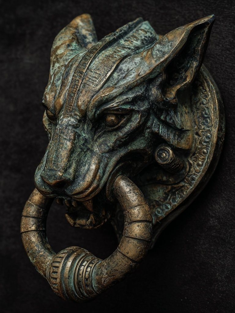 Bronze Wolf Head — Fine-Art Print. poster — fine-art art