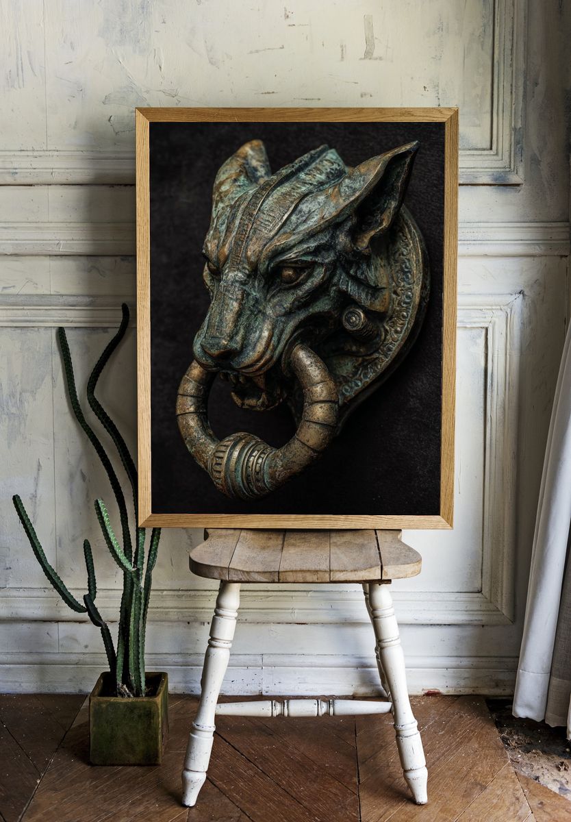 Bronze Wolf Head — Fine-Art Print room preview