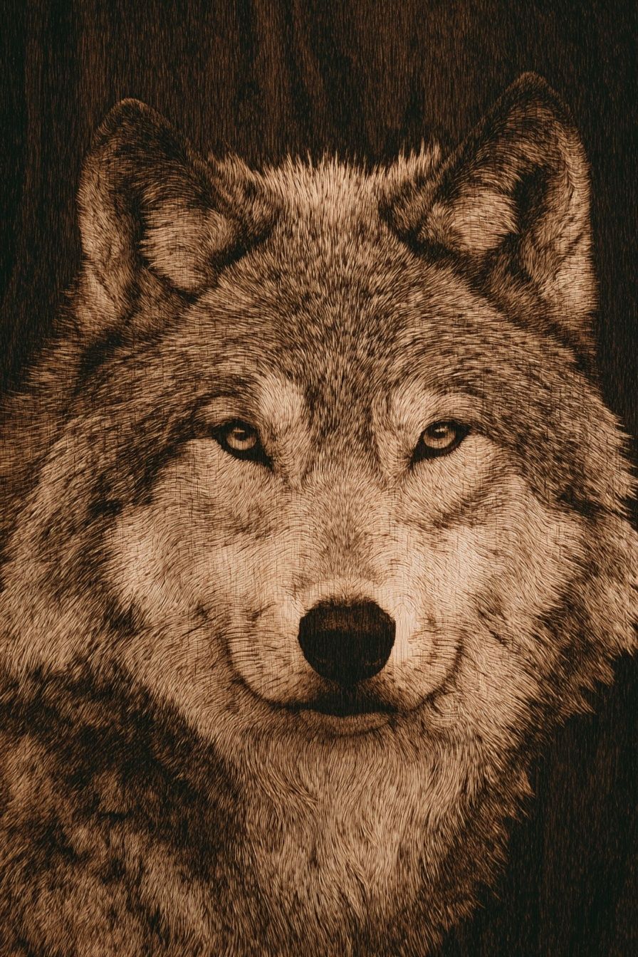 Wolf Portrait — Illustration Print. poster detail