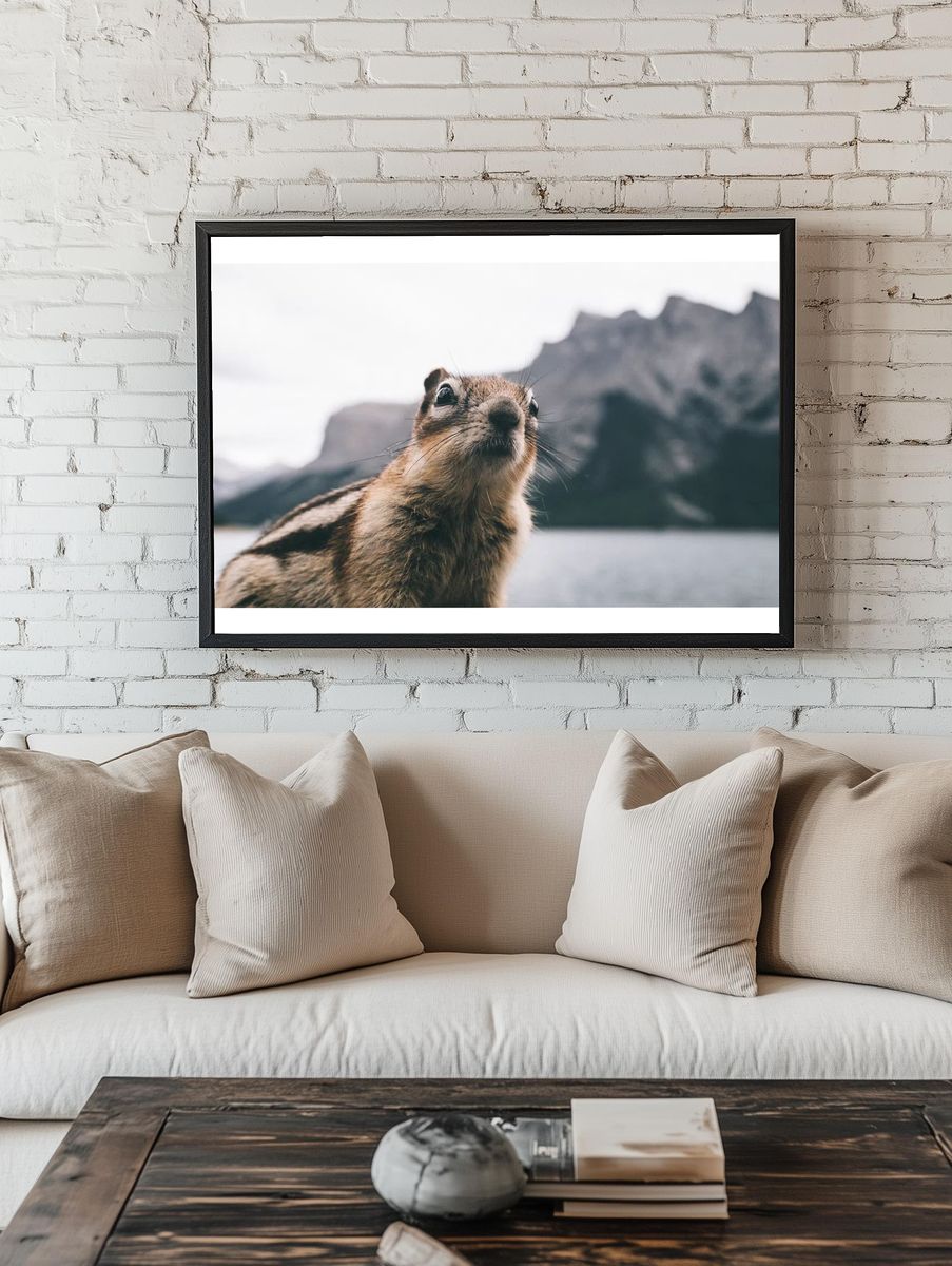 Curious Chipmunk — Wildlife Photography Poster room preview