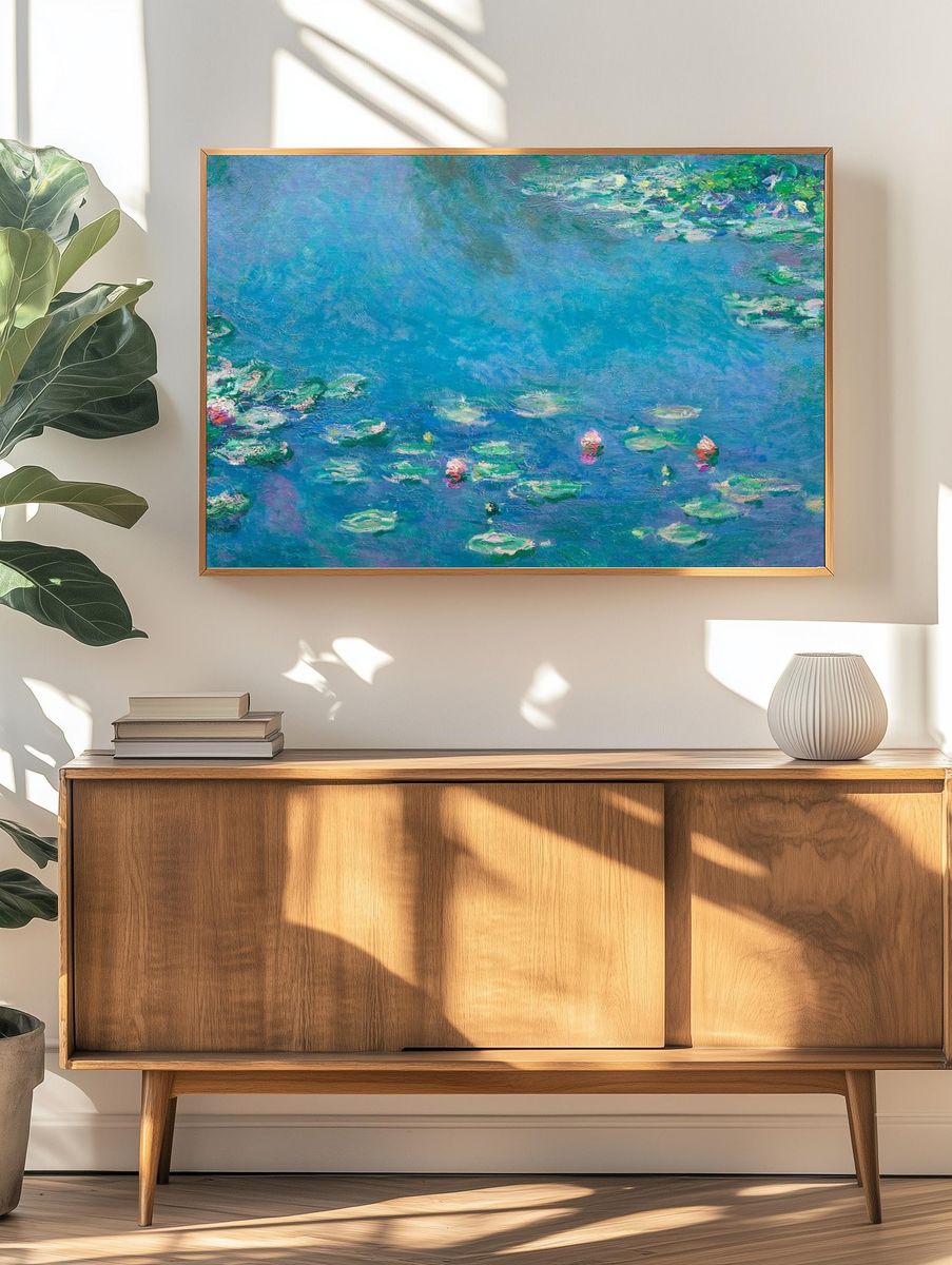 Water Lilies — Impressionism Print. — room view 3