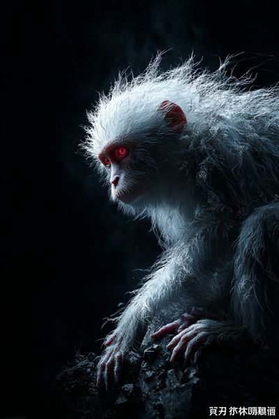 Mysterious White Monkey Poster. poster
