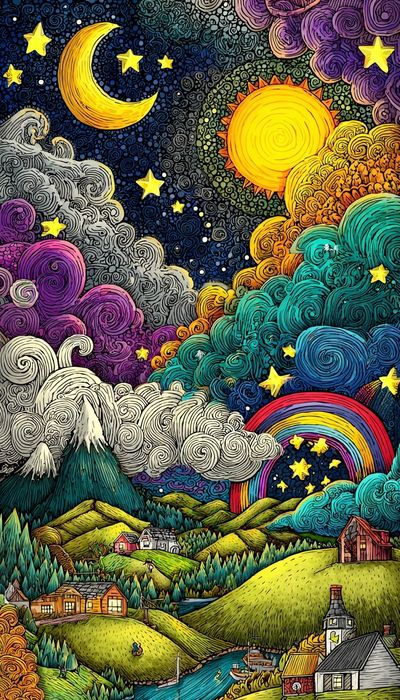 Whimsical Night Sky