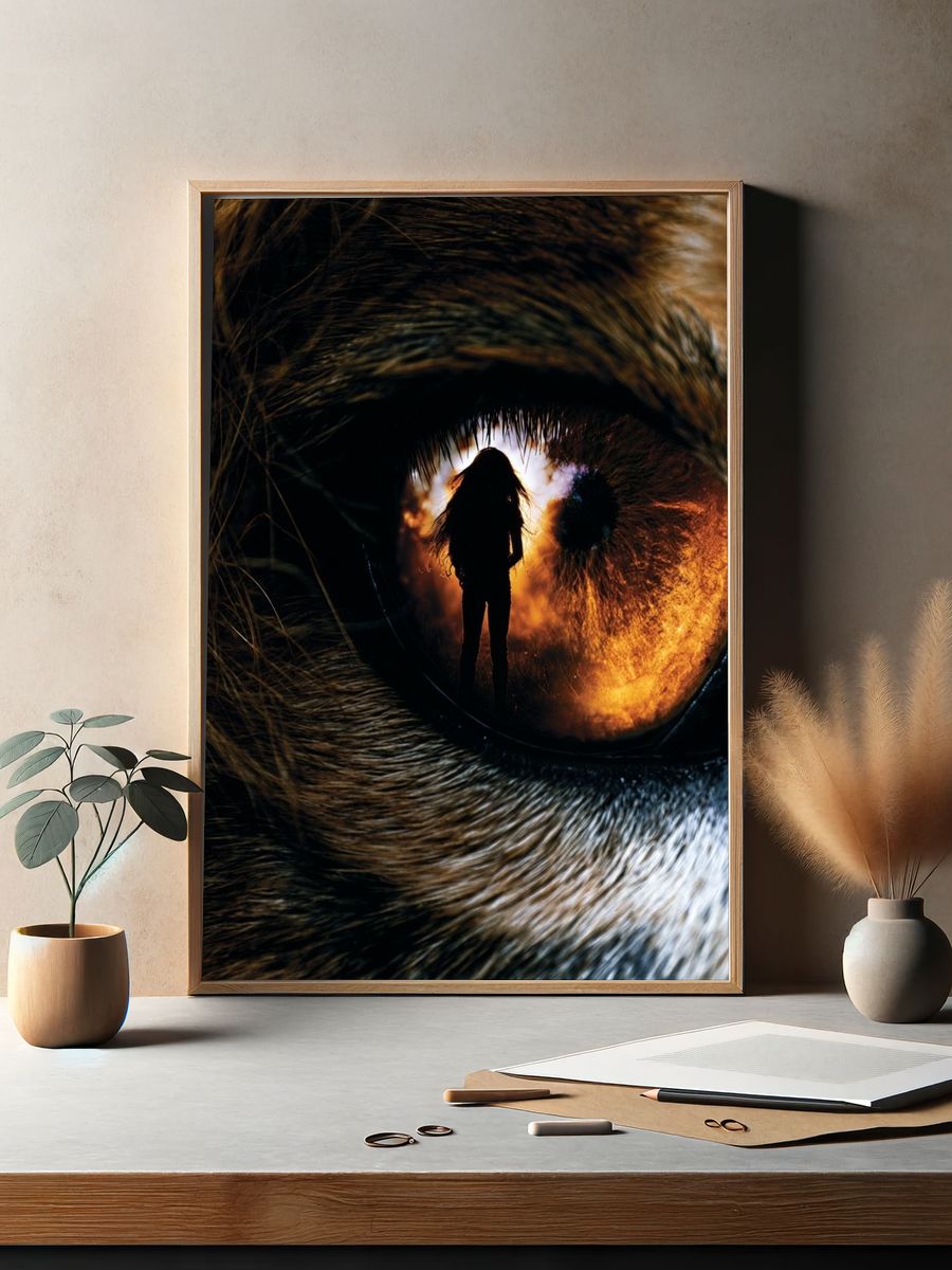 Wolf Eye Surrealism Print. — room view 2
