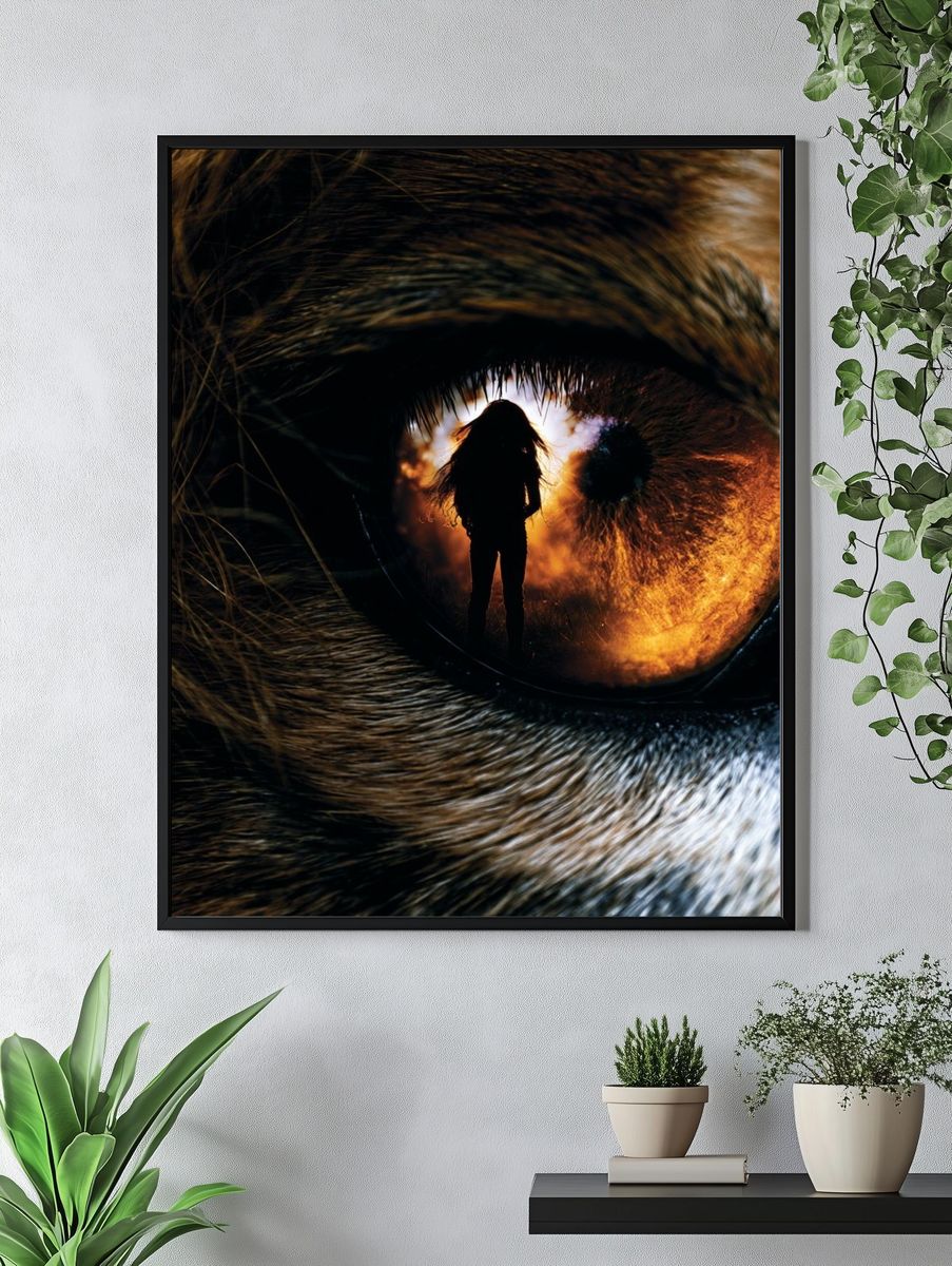 Wolf Eye Surrealism Print. — room view 4