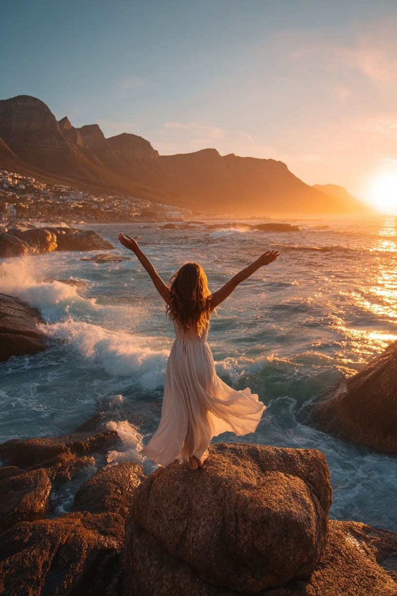 Woman at Sunset — Photography Print.