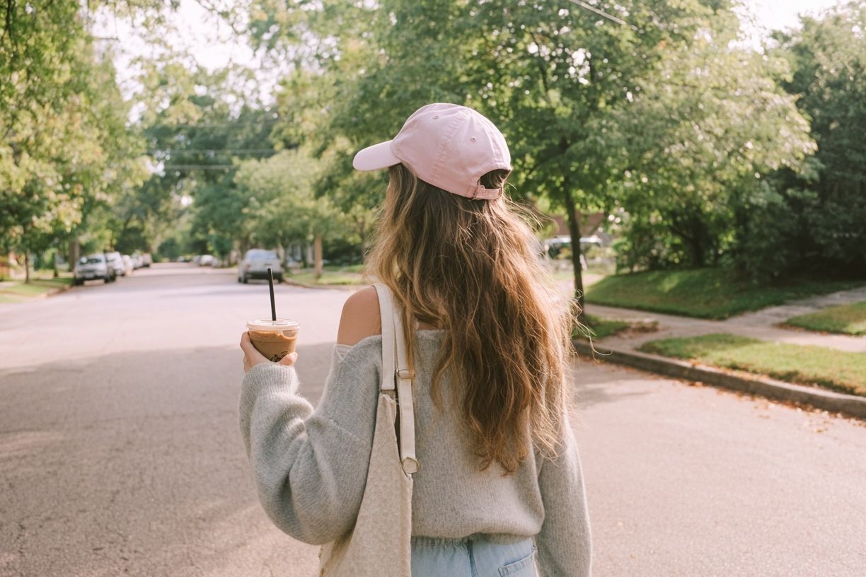 Woman Walking in Nature — Photography Print.