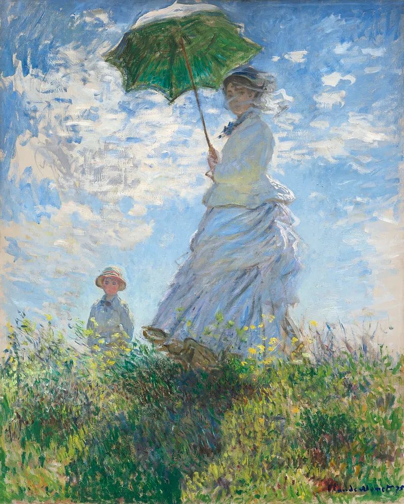 Woman with a Parasol — Impressionist Print.
