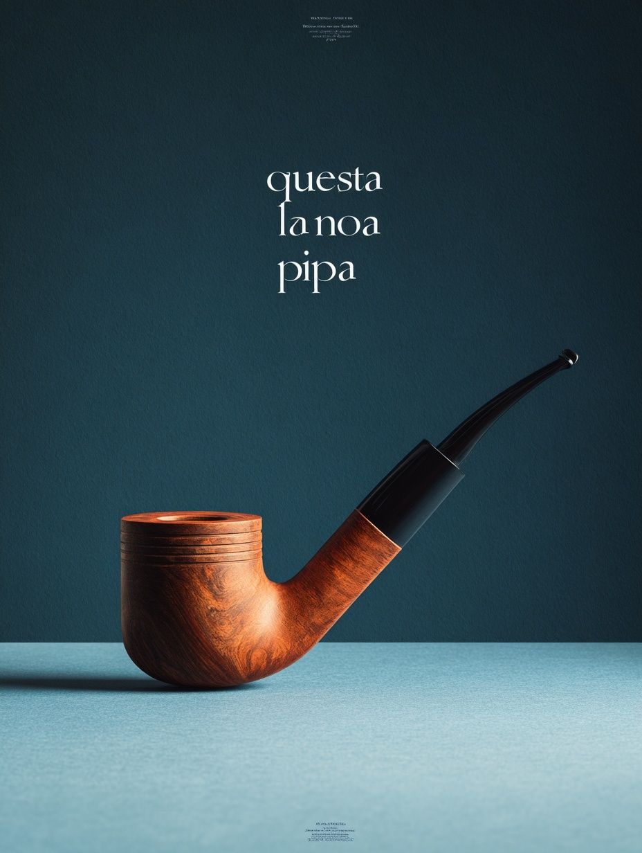 Wooden Pipe — Minimalist Print.