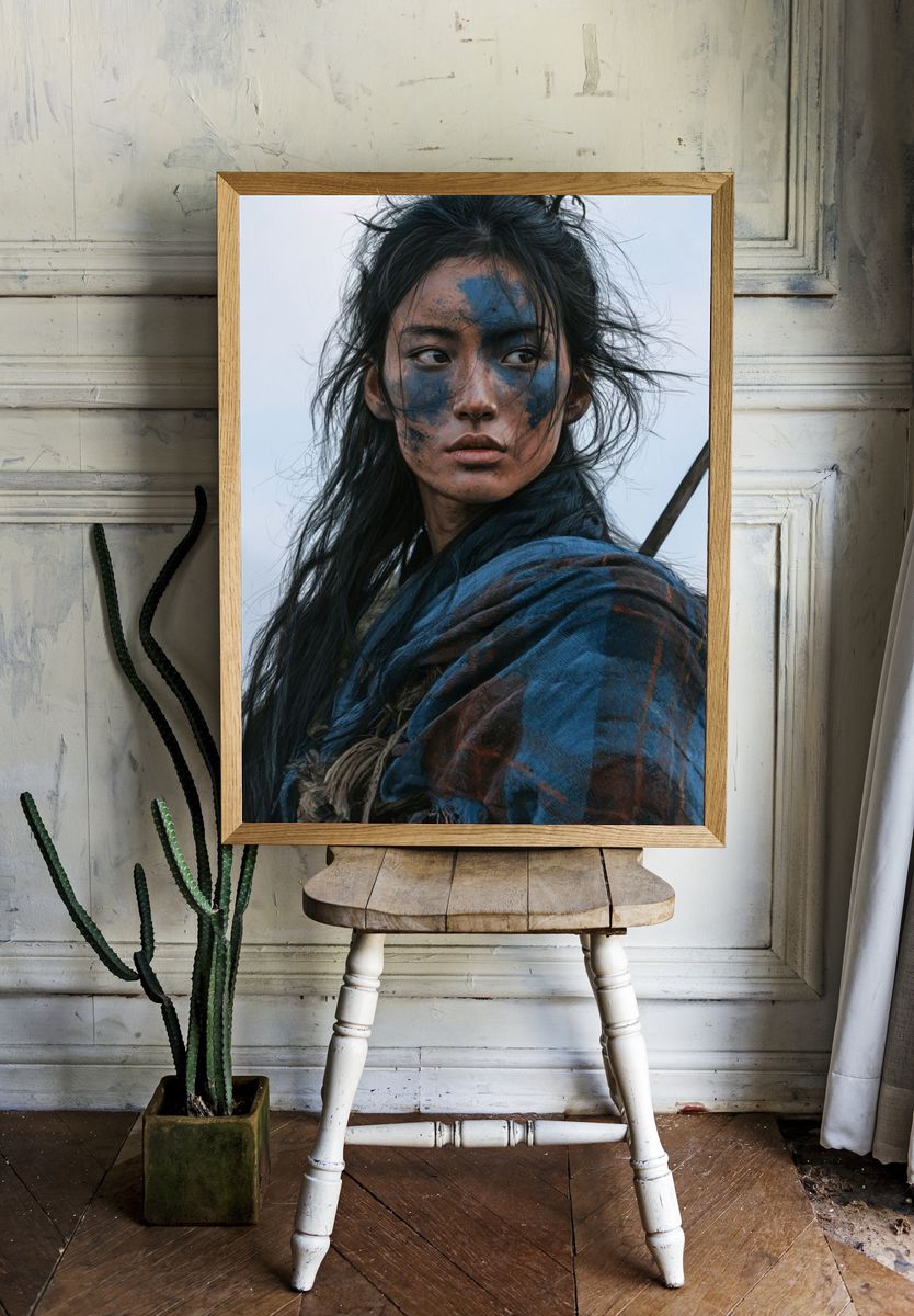 Warrior Portrait Photography Poster. — room view 1