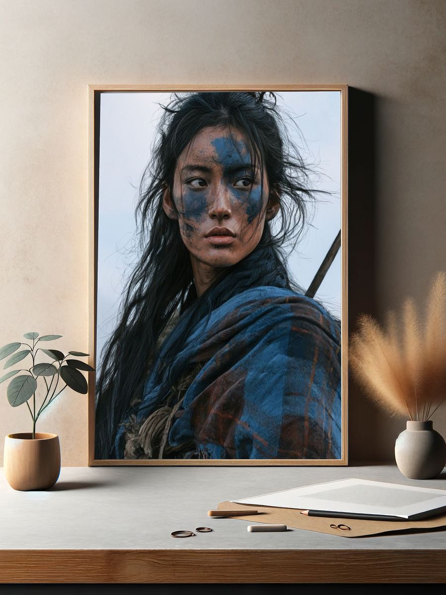 Warrior Portrait Photography Poster. — room view 2