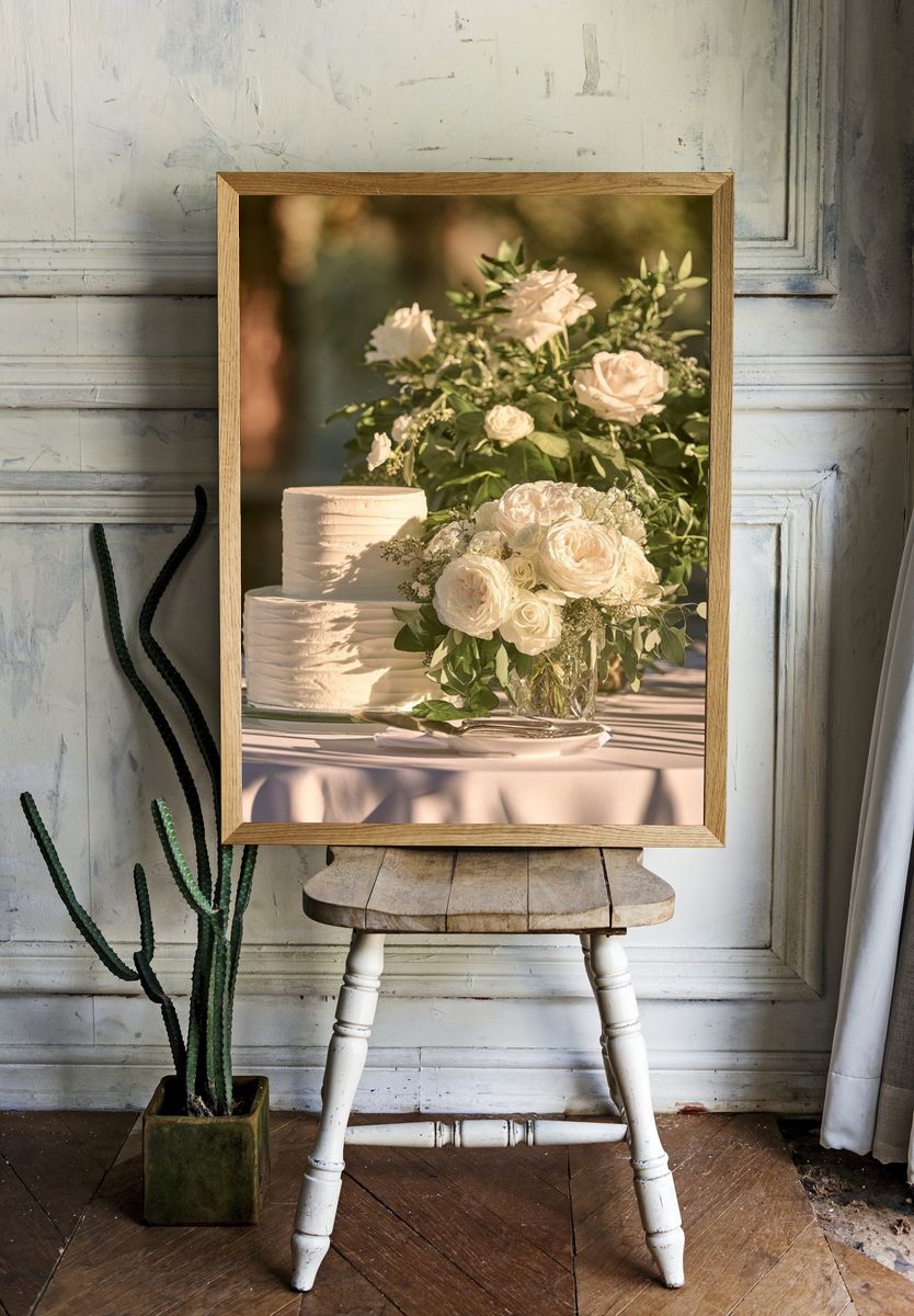 White Roses Wedding Photography Poster. room preview