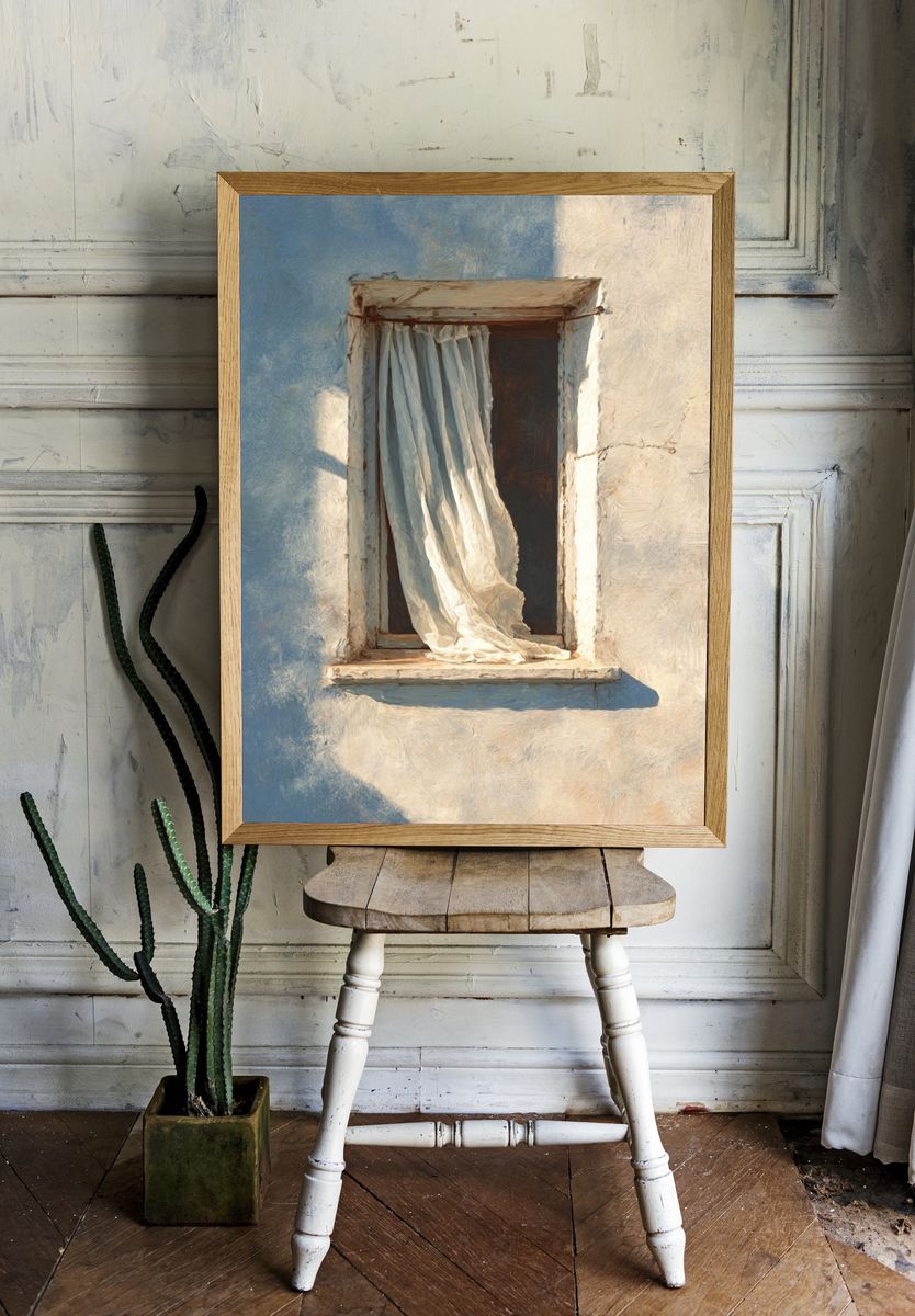 Window with Sheer Curtain — Fine Art Print room preview