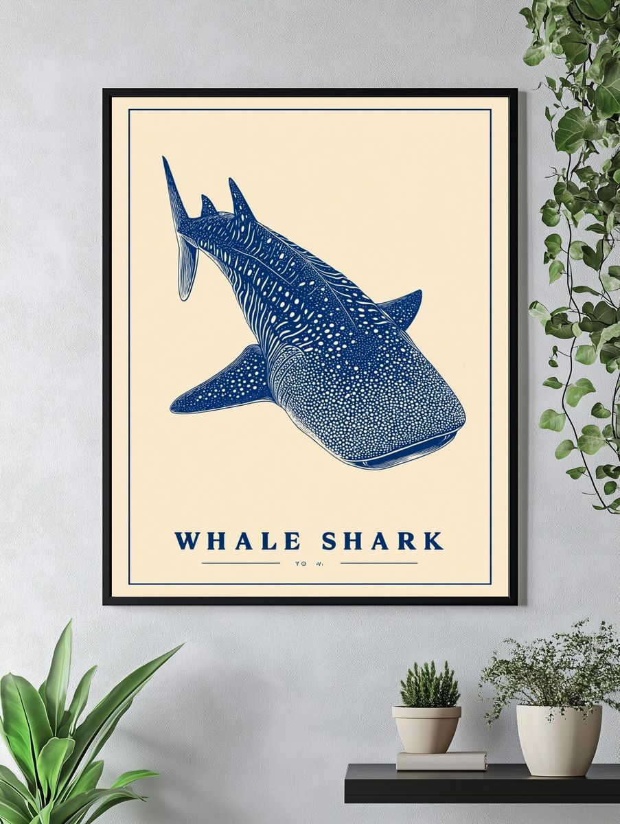 Whale Shark — Illustration Print. — room view 4