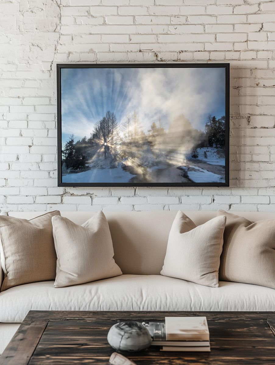 Winter Sunrise — Nature Poster. room preview