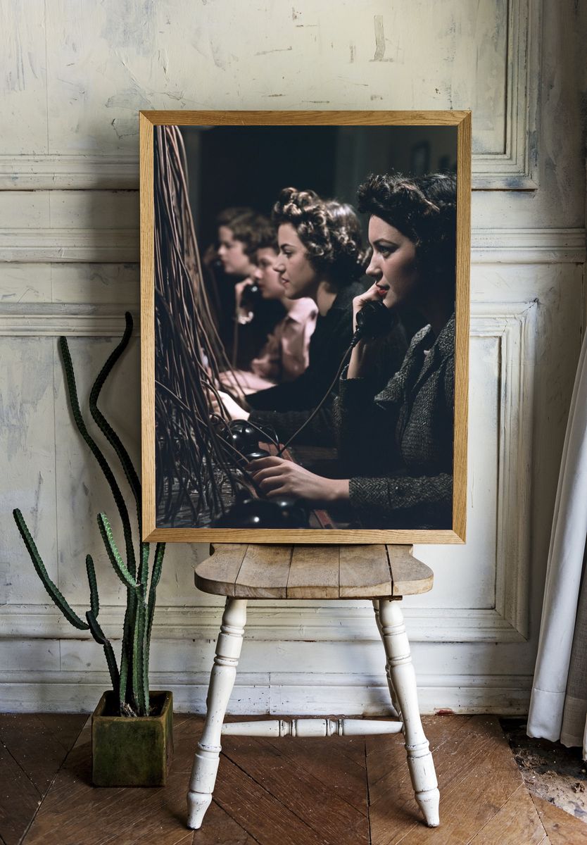 Women at Switchboard — Photography Print. — room view 1