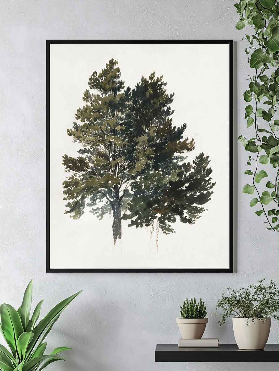 Majestic Trees — Watercolor Print. — room view 4