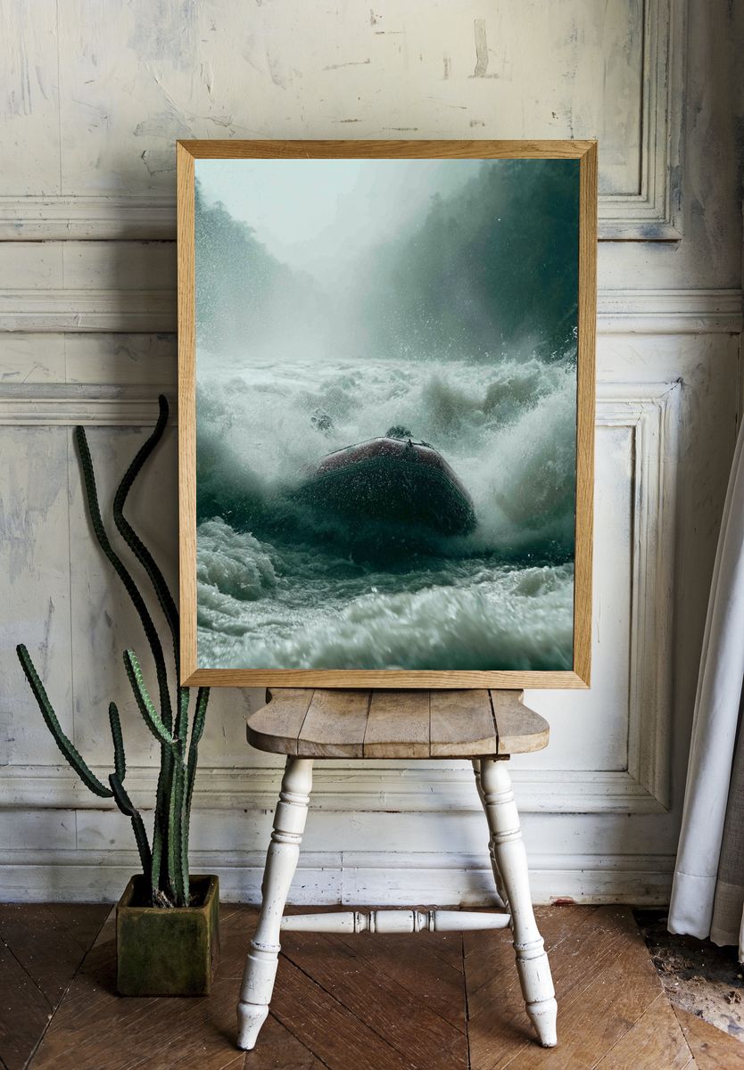 Whitewater Rafting Photography Poster. — room view 1