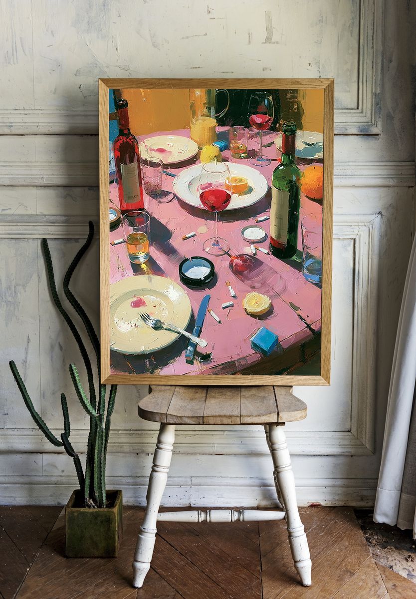 Wine Table Still Life Poster. room preview