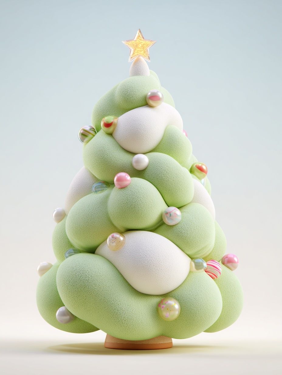 Whimsical Christmas Tree — Illustration Print.