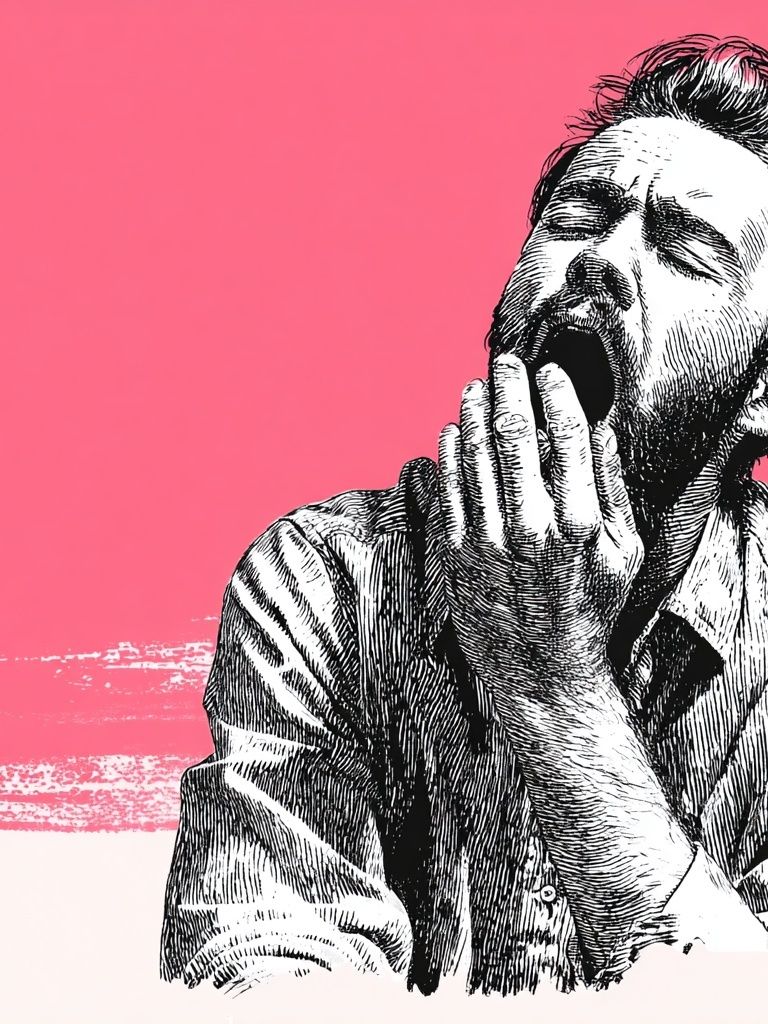 Yawning Man — Illustration Print.