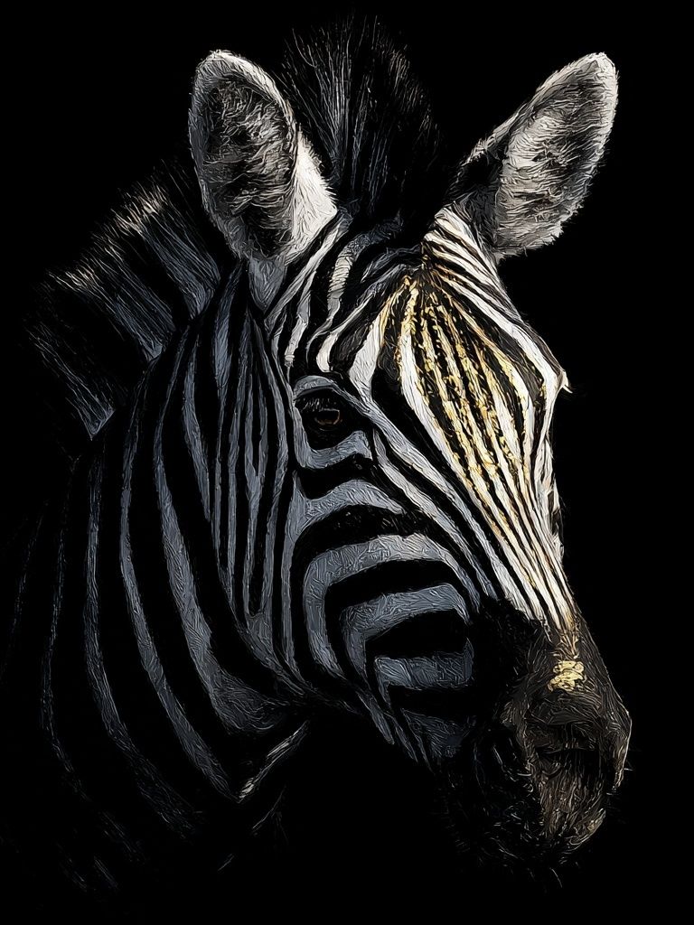 Majestic Zebra Portrait Poster.